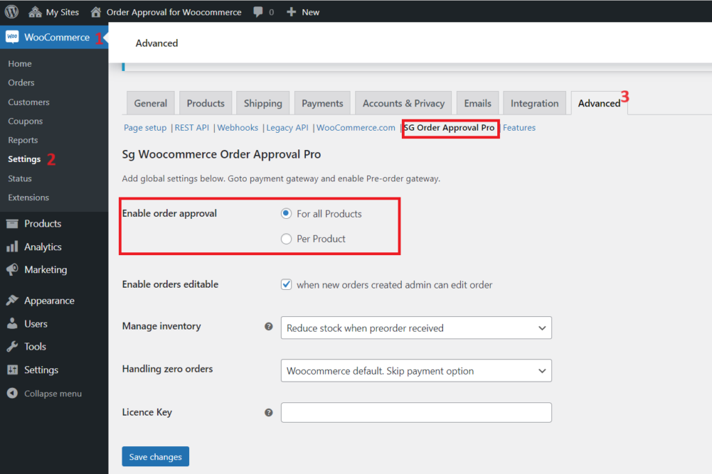 Order Approval Woocommerce