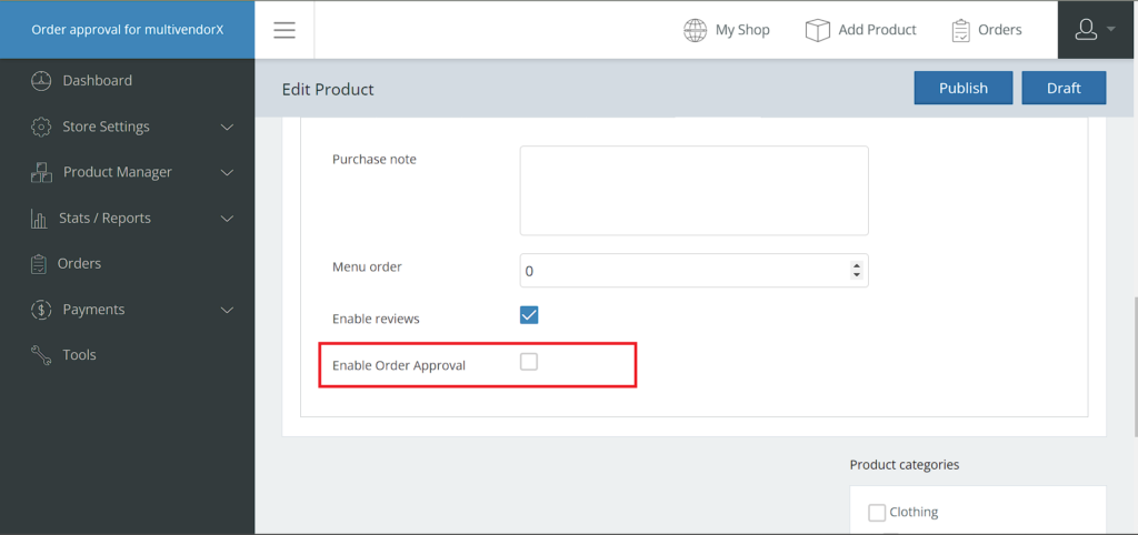 woocommerce multi vendorx order approval plugin